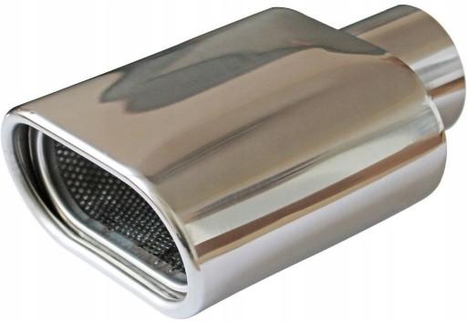 Овальний наконечник глушника плоска кришка з нержавіючої сталі