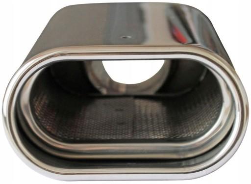 Овальний наконечник глушника плоска кришка з нержавіючої сталі