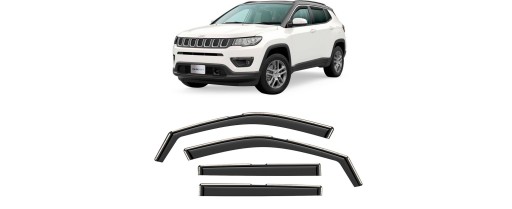 Дефлектори вікон JEEP Compass II 2017 - ПЕРЕДНІ + ЗАДНІ