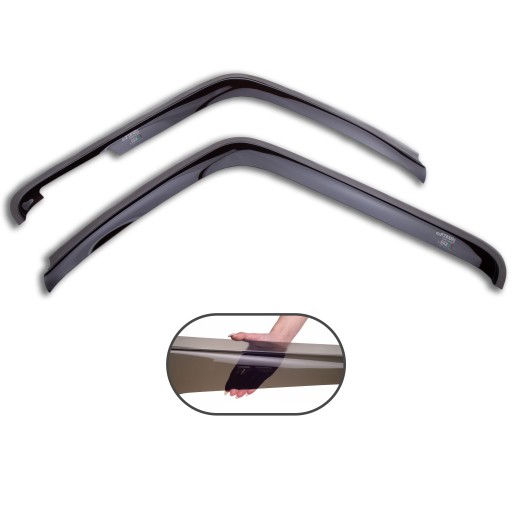 Дефлекторы боковых окон ACTROS MP4 PO 2011. Дефлектор черный длинный выдвижной