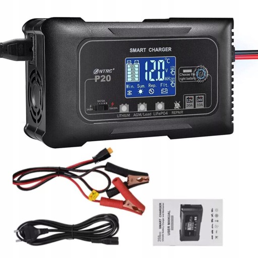 P20 20А ВЫПРЯМИТЕЛЬ АККУМУЛЯТОРА АВТОМАТИЧЕСКОЕ УМНОЕ ЗАРЯДНОЕ УСТРОЙСТВО