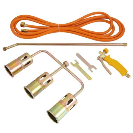 ГАЗОВАЯ КРОВЕЛЬНАЯ ГОРЕЛКА ДЛЯ КРОВЛИ 3 НАСАДКИ, ШЛАНГ 5м