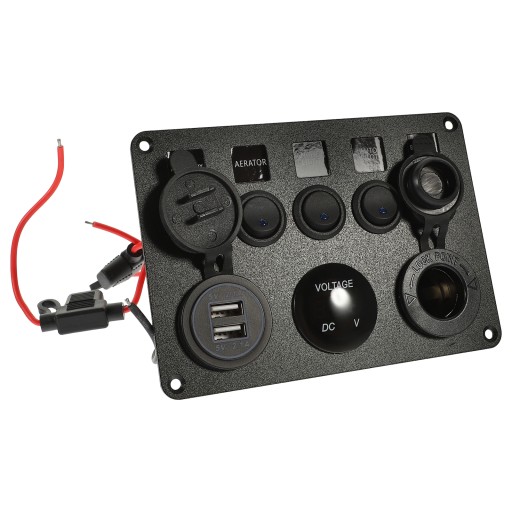 ПАНЕЛЬ ПЕРЕКЛЮЧАТЕЛЕЙ ЛОДКИ USB ДЛЯ АВТОМОБИЛЯ 12В/24В