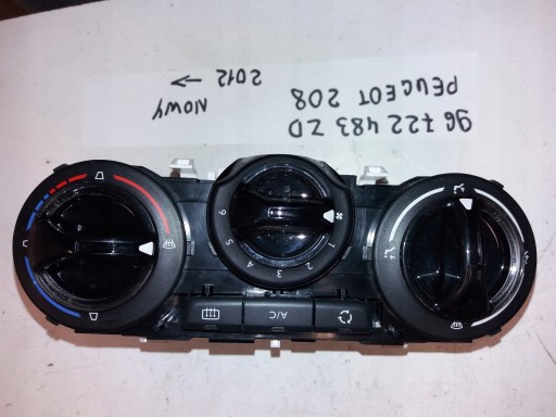 2012- - ПАНЕЛЬ УПРАВЛЕНИЯ ВЕНТИЛЯЦИОННЫМ ОТВЕРСТИЕМ PEUGEOT 208 96722483ZD
