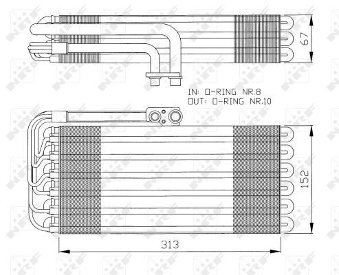 NRF 36064 - ВАРНИК КОНДИЦІОНЕРУ PORSCHE 911 94-97р