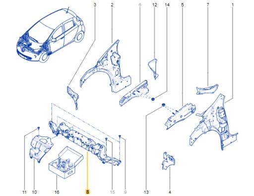 752109644R - РЕМІНЬ ПЕРЕДНИЙ ВЕРХНИЙ RENAULT ZOE LIFT 19-
