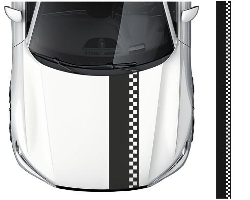 Автомобильные ремни 30СМ х 4М наклейки. Клетчатый