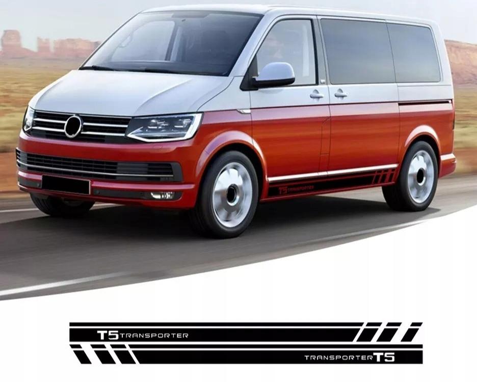 Боковые наклейки VW TRANSPORTER T5 черный