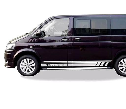 Боковые полосы наклейки VW TRANSPORTER T6 белый