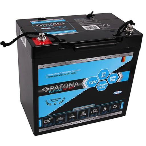 Акумулятор PATONA LiFePO4 12V 50Ah 600Wh 50.000mAh