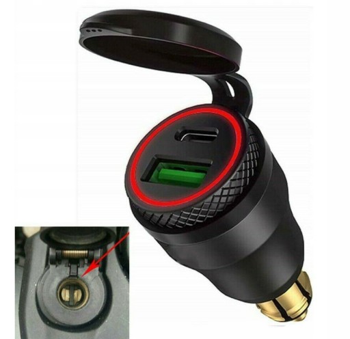 PD 3.0 USB C адаптер для BMW мотоцикл DIN Hella EU