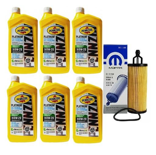 PENNZOIL 0W20 6 QT ФИЛЬТР MO 349 JEEP DODGE 3.6 2017-