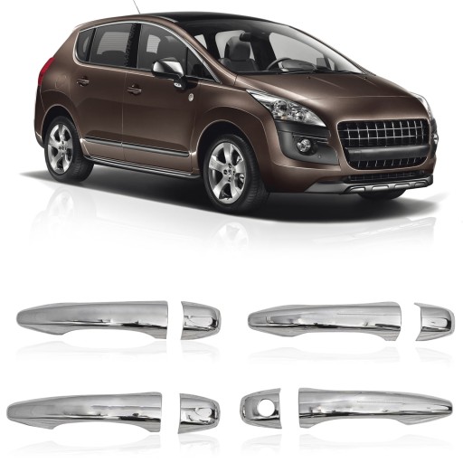 PEUGEOT 3008 2008+ ДЕКОРАТИВНЫЕ НАКЛАДКИ НА РУЧКИ