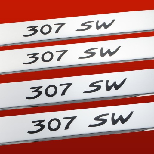 PEUGEOT 307 Накладки на пороги 307 SW SW 304, нержавеющая сталь, глянцевая отделка