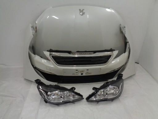 PEUGEOT 308 II T9 БАМПЕР КАПОТ ЛАМПИ КРИЛА KWED WHITE PEARL