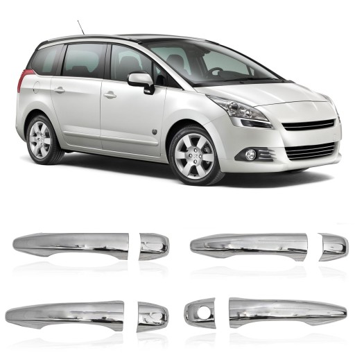 PEUGEOT 5008 2009+ ДЕКОРАТИВНЫЕ НАКЛАДКИ НА РУЧКИ