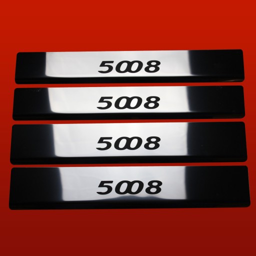 PEUGEOT 5008 MK1 Glossy 304 кришки з нержавіючої сталі