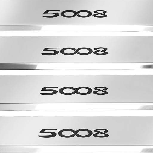PEUGEOT 5008 MK2 Glossy 304 кришки з нержавіючої сталі