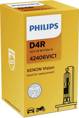 42406VIC1 - PH42406VIC1 PHILIPS КСЕНОНОВА ЛАМПА D4R 42V/35W + 30% 4600K PHILIPS VISION