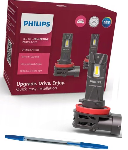 11366U2500C2 - PHILIPS светодиодная лампа H8 H9 H16 ULTINON ACCESS PLUG & PLAY 6000K 2 шт бесплатно