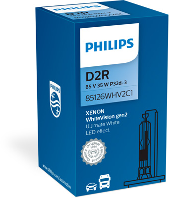 КСЕНОНОВАЯ ЛАМПОЧКА PHILIPS D2R 85 В/35 Вт +120 % 5000 К PHILIPS WHITEVISION GEN2