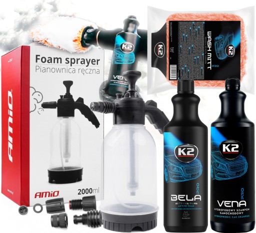 РУЧНАЯ ПЕННАЯ ПЕРЧАТКА 2л K2 BELA VENA АВТОМОЙКА ПЕРЧАТКА ACTIVE FOAM шампунь