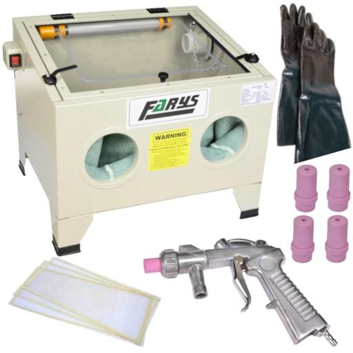 90L КАБІНА ПІСКОСТРУМИННА МАШИНА + ПІСТОЛЕТ СОПЛА РУКАВИЧКИ