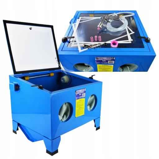 СТАЦІОНАРНИЙ КАБІННИЙ ПІСКОСТРУЙНИЙ АПАРАТ, КАМЕРА МАЙСТЕРНЯ 90Л, ПІСКОСТРУЙНА ОЧИСТКА + ФОРСУНКИ