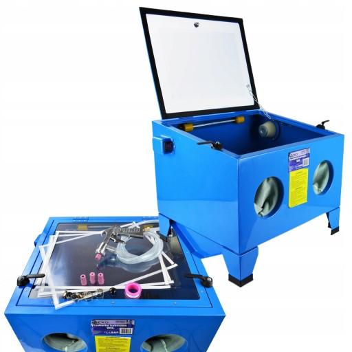 СТАЦІОНАРНИЙ КАБІННИЙ ПІСКОСТРУЙНИЙ АПАРАТ, КАМЕРА МАЙСТЕРНЯ 90Л, ПІСКОСТРУЙНА ОЧИСТКА + ФОРСУНКИ