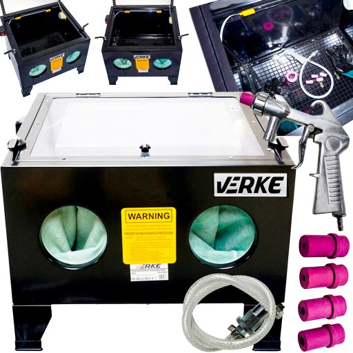 ПІСКОСТРУМИННА МАШИНА ДЛЯ САЛОНУ, СТАЦІОНАРНА МАЙСТЕРНЯ, ПРОФЕСІЙНА, ВЕЛИКА, 90 Л + НАСАДКИ