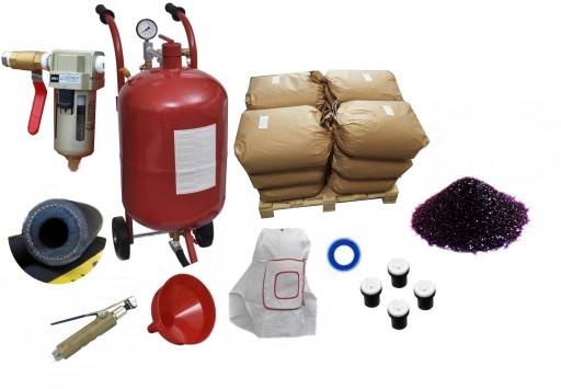 Пескоструйная машина 38L + Корунд песок 25 кг