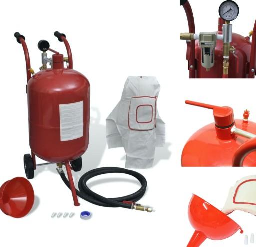 СИФОННАЯ ПЕСОЧНАЯ МАШИНА 38Л МОБИЛЬНАЯ + 58 НАСАДОК + МАСКА + ВЕННИК