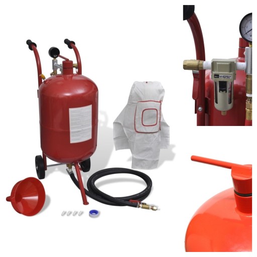 38L МОБИЛЬНЫЙ СИФОННЫЙ ПЕСКОСТРУЙНЫЙ АППАРАТ+НАБОР АКСЕССУАРОВ FV