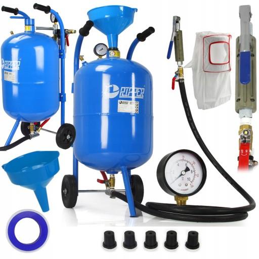 СИФОН ПІСКОСТРУЙНА МАШИНА MOBILE 76L + ПІСТОЛЕТ + НАСАДКИ + НАБІР ШЛАНГОВ