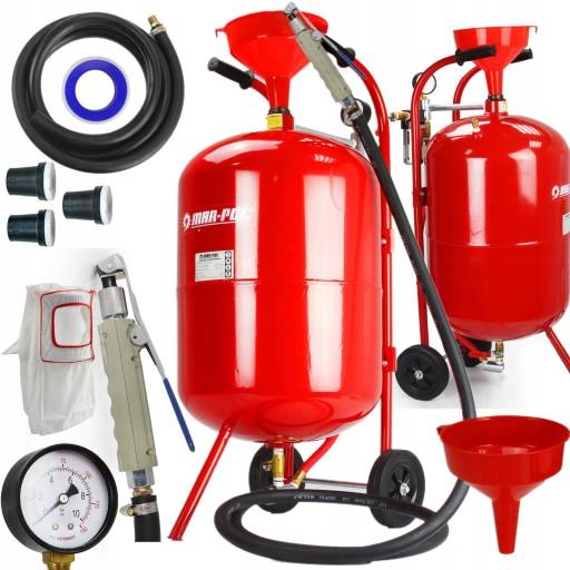 СИФОН ПІСКОСТРУЙНА МАШИНА MOBILE 76L + ПІСТОЛЕТ + НАСАДКИ + НАБІР ШЛАНГОВ