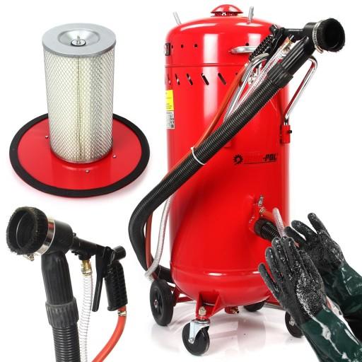 МОБИЛЬНЫЙ СИФОН ПЕСКОструйный аппарат 105Л ПЫЛЕСОС БЕЗ ПЫЛИ 1200ВТ + ПЕРЧАТКИ