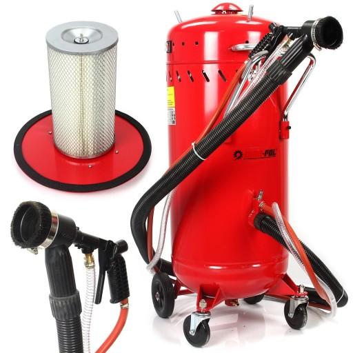 МОБИЛЬНЫЙ СИФОН ПЕСКОСТРОЙКА 105 Л БЕЗ ПЫЛИ С ПЫЛЕСОСОМ 1200 ВТ ПИСТОЛЕТ 2 В 1