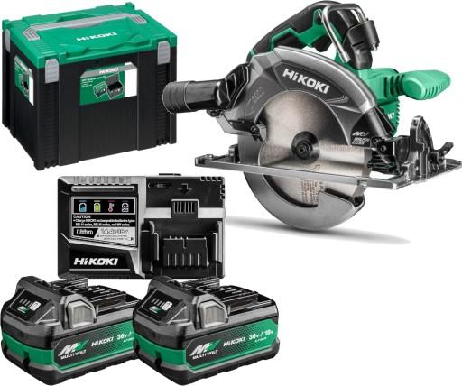 АКУМУЛЯТОРНА РУЧНА ЦИРКУЛЯРНА ПИЛА HIKOKI C3607DB WRZ 36V 2X2.5Ah 190MM
