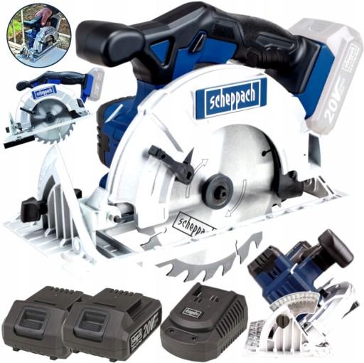 ЦИРКУЛЯРНА ПИЛА SCHEPPACH 20V 165MM + АКУМУЛЯТОР 2x2AH