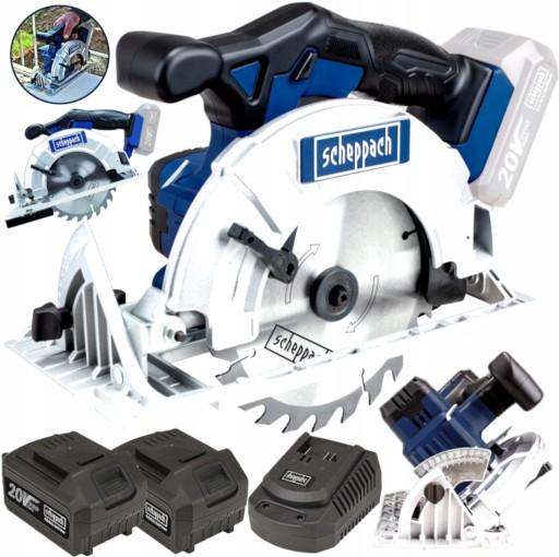 ЦИРКУЛЯРНА ПИЛА SCHEPPACH 20V 165MM + АКУМУЛЯТОР 2x4AH