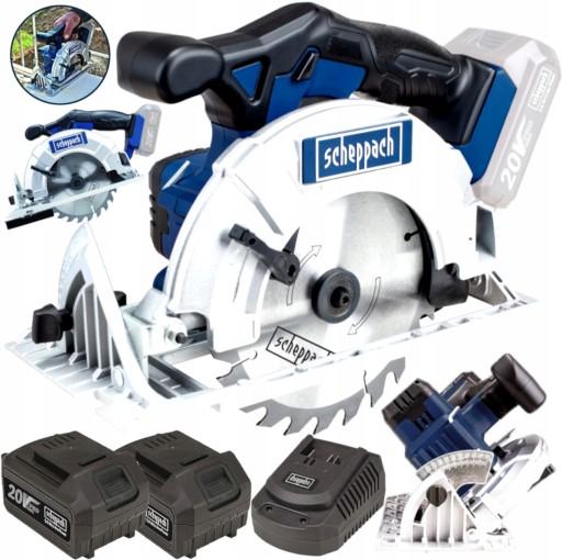 ЦИРКУЛЯРНА ПИЛА SCHEPPACH 20V 165MM + АКУМУЛЯТОР 2x5AH