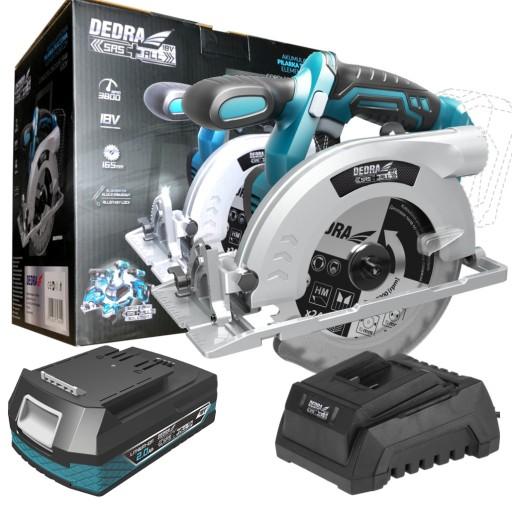 ЦИРКУЛЯРНА ПИЛА 2Ah акумулятор DED7064 18V SAS+ALL