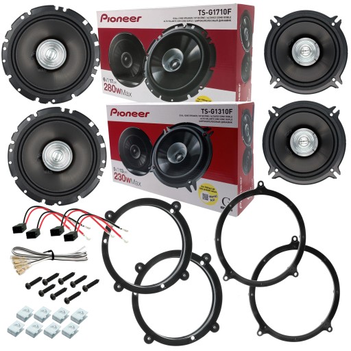 Автоколонки PIONEER 4 на А4 Б5 Авант, проставки перед + зад