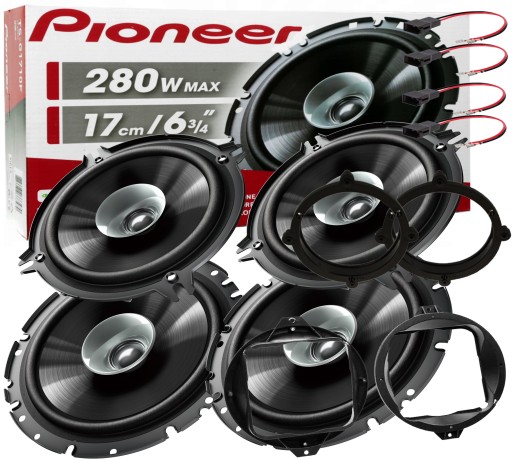 ДИНАМИКИ PIONEER 4 ШТ. ДЛЯ AUDI A3 8L ПЕРЕДНИЕ + ЗАДНИЕ ПРОСТАВКИ