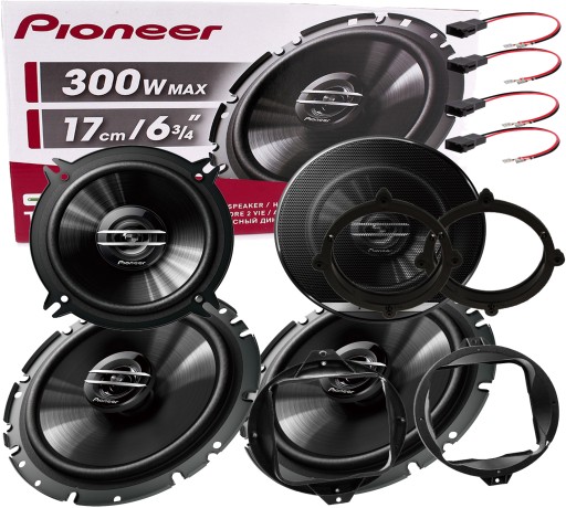 ДВУСТОРОННИЕ ДИНАМИКИ PIONEER 4 ШТ. ДЛЯ AUDI A3 8L ПЕРЕДНИЕ + ЗАДНИЕ ПРОСТАВКИ