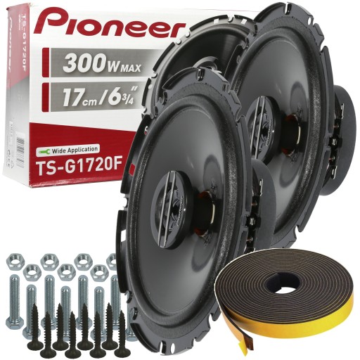 Суперавтомобильные колонки PIONEER 165 мм 16,5 см 300 Вт для дверей неглубокие плоские