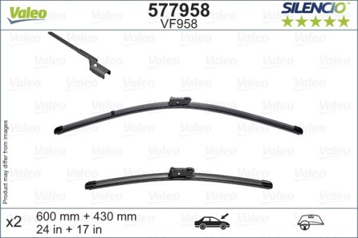 577958 - ЩІТКА ДВІРНИКА 600/430ММ CITROEN BERLINGO, OPEL COMBO, PEUGEOT RIFTER, P