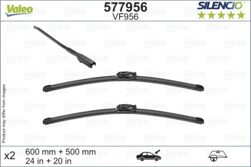 577956 - ЩІТКА ОЧИСТЮВАЧА 600/500MM BMW X2 11.17- SILENCIO КОМПЛЕКТ ПЕРЕДНІЙ VAL577956