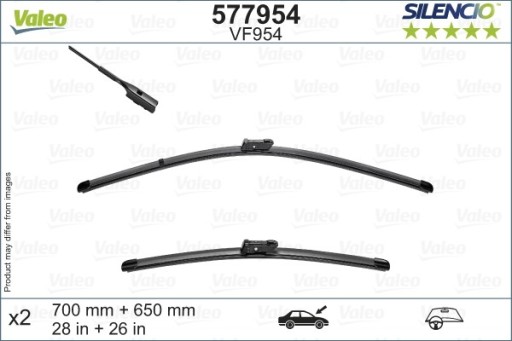577954 - ЩІТКА ДІЙНИКА 700/650MM SILENCIO ПЛОСКАЯ ЩІТА VW CRAFTER 09/16 - 2ШТ. ВАЛ