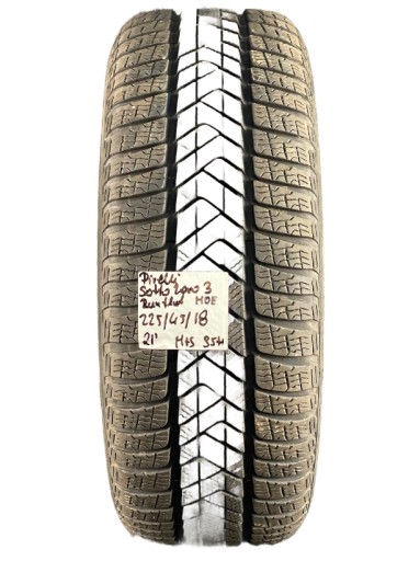 PIRELLI SOTTOZERO 3 RUNFLAT 225/45R18 2021 7 мм